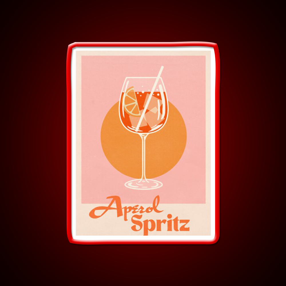 Aperol Spritz Print Cocktail Bar Decor Led Neon Sign Rgb Color - LED neon sign view 10