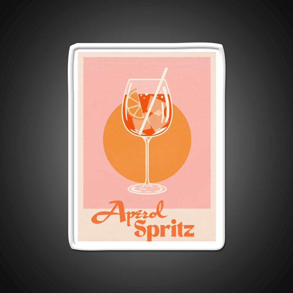 Aperol Spritz Print Cocktail Bar Decor Led Neon Sign Rgb Color - Shineneon