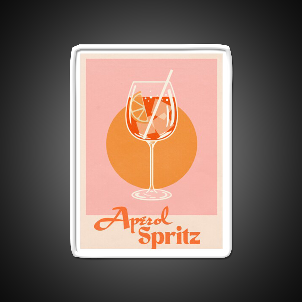 Aperol Spritz Print Cocktail Bar Decor Led Neon Sign Rgb Color - LED neon sign view 11