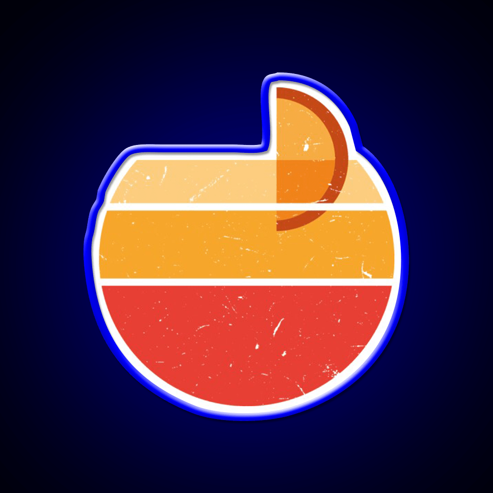 Aperol Spritz Retro Sun Distressed Cocktail Bar Decor Led Neon Sign Rgb Color - Shineneon