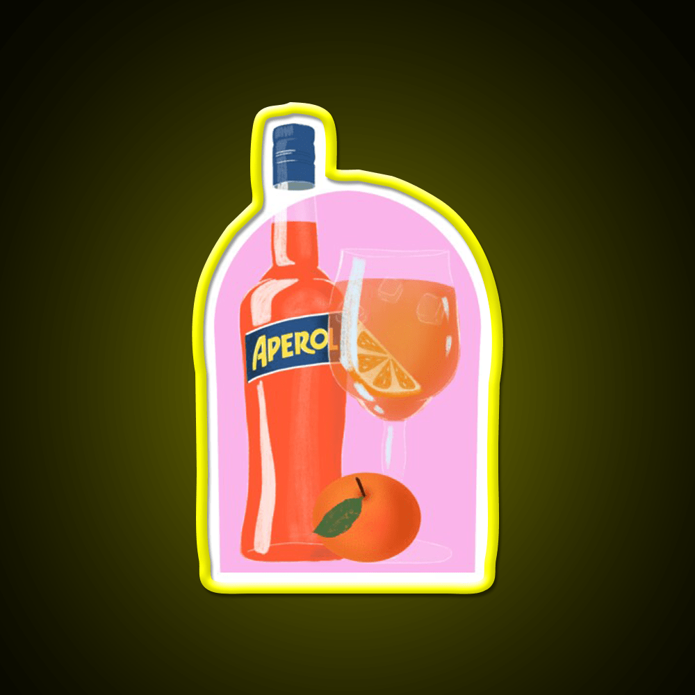 Aperol Spritz Wall Cocktail Bar Decor Led Neon Sign Rgb Color - Shineneon