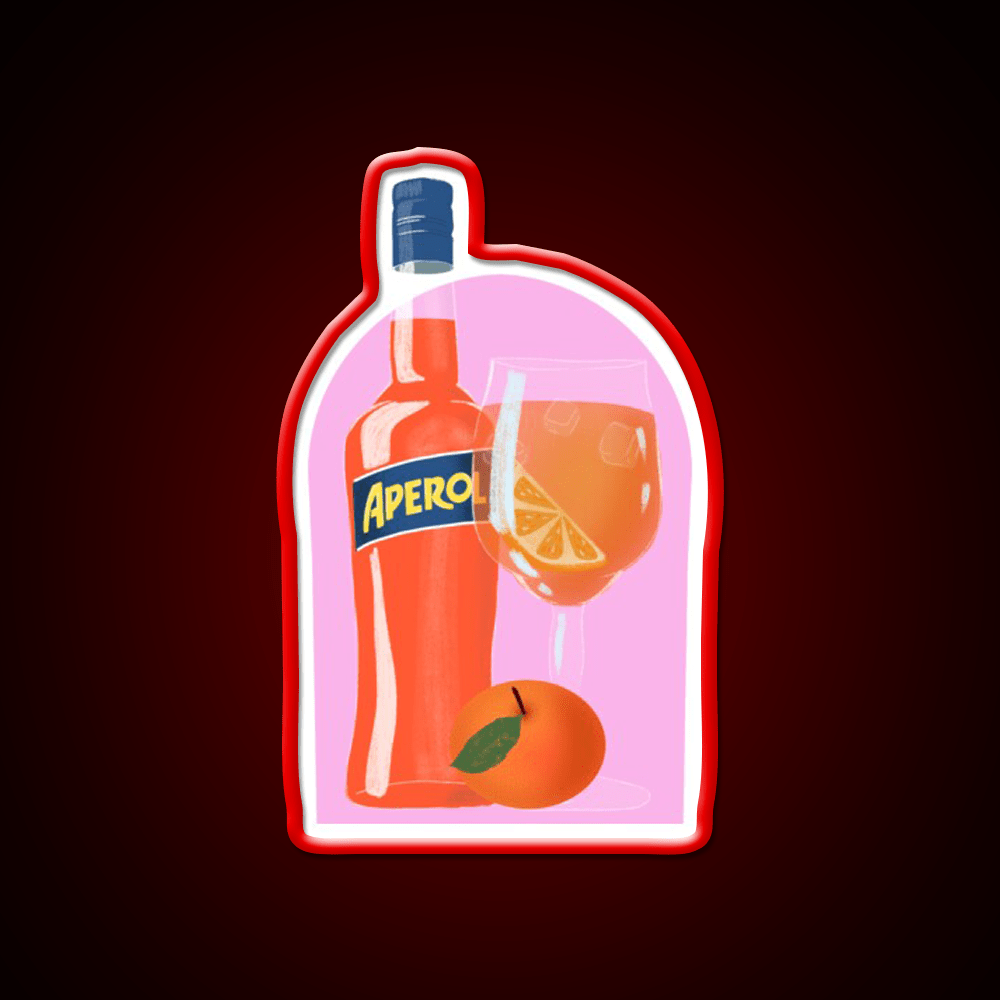 Aperol Spritz Wall Cocktail Bar Decor Led Neon Sign Rgb Color - Shineneon