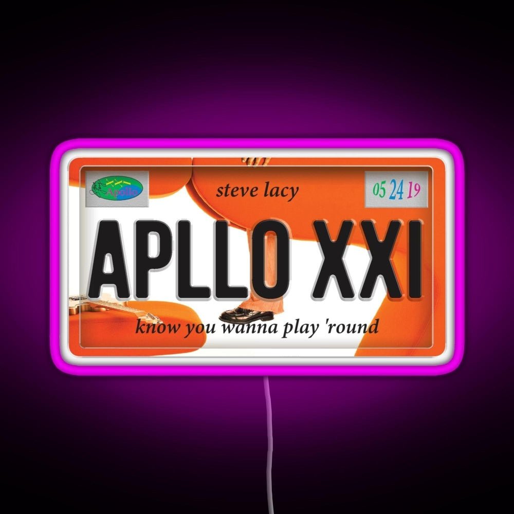 Apollo Xxi Steve Lacy License Plate Rgb Neon Sign - Shineneon