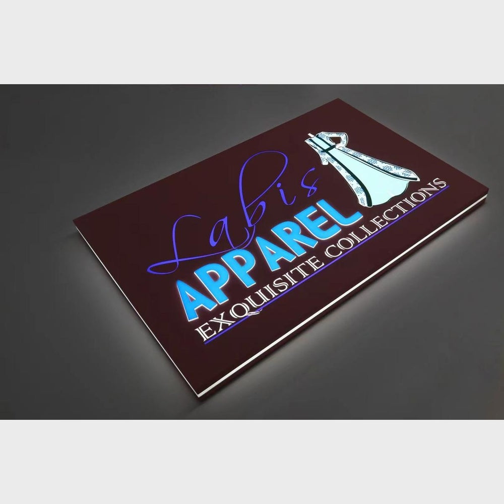 Apparel With Panel 3D Backlit Channel Letters Led Light Sign