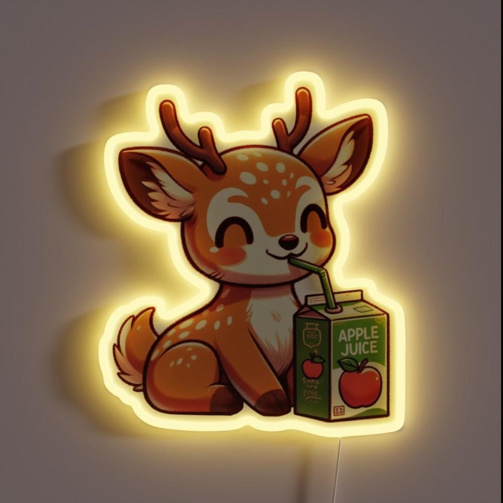 Apple Juice Deer Rgb Led Neon Sign - Shineneon