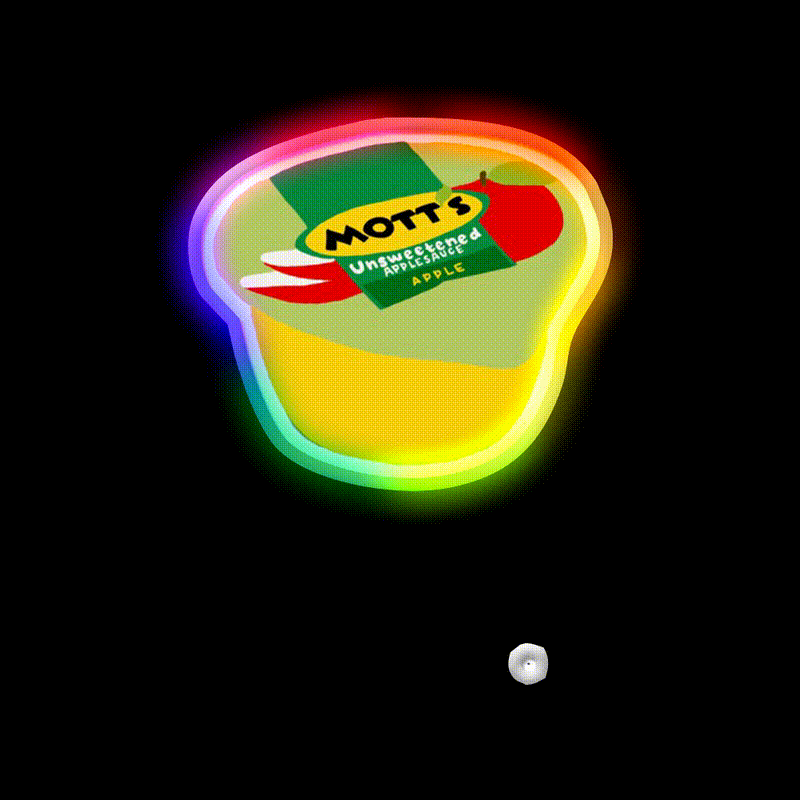 Applesauce Snack Food Led Neon Sign Rgb Color