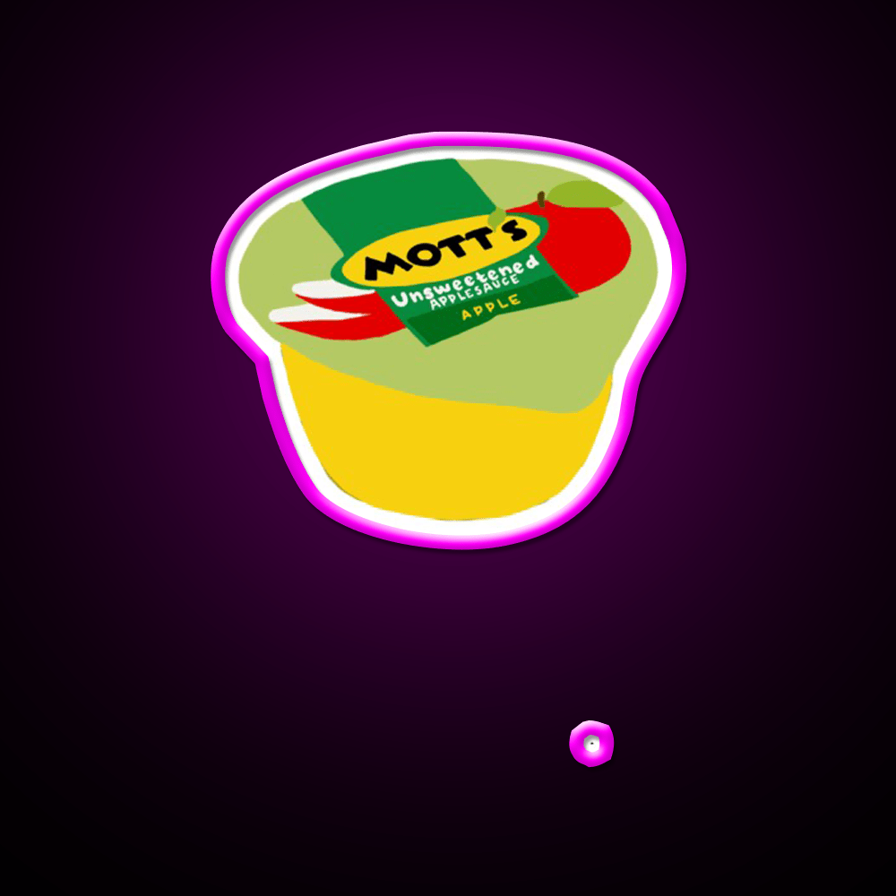 Applesauce Snack Food Led Neon Sign Rgb Color - Shineneon