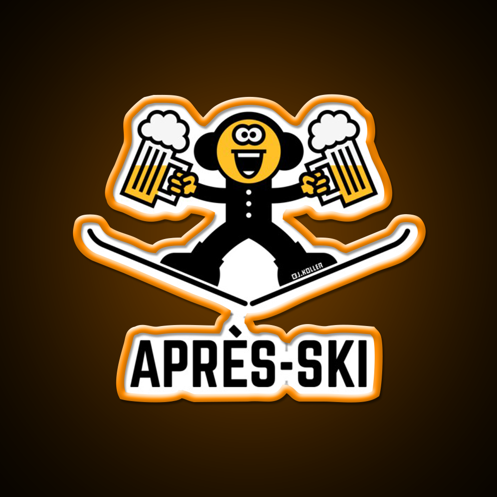 Apres Ski Beer Caricature 3C Beer Bar Decor Led Neon Sign Rgb Color - LED neon sign view 6