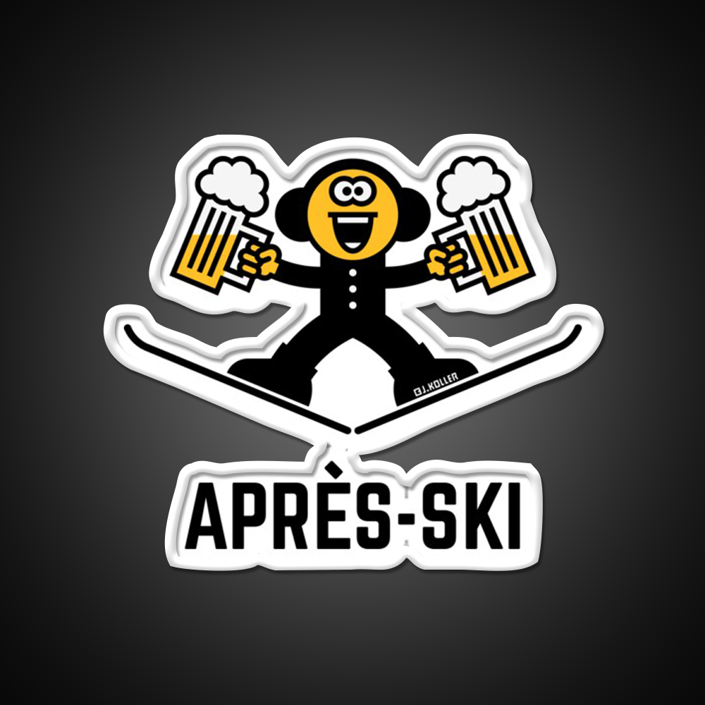 Apres Ski Beer Caricature 3C Beer Bar Decor Led Neon Sign Rgb Color - LED neon sign view 11