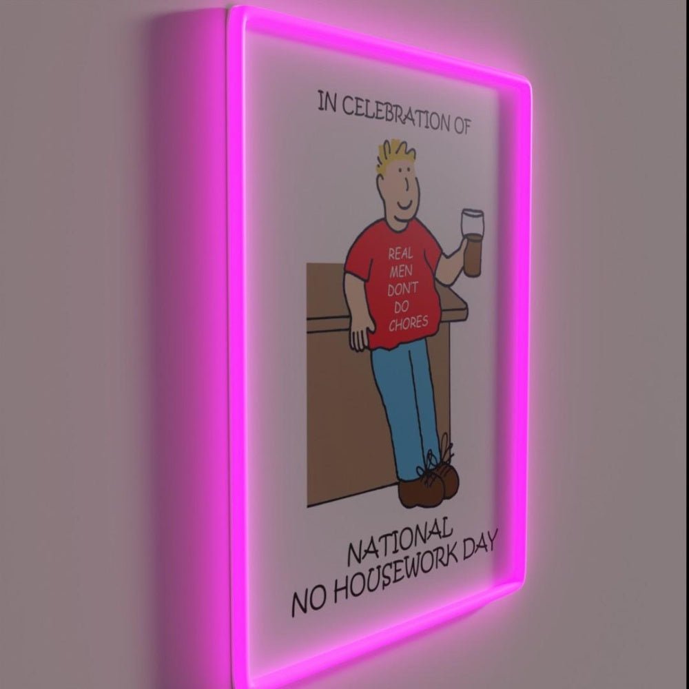 April 7th National No Housework Day Rgb Led Neon Sign - Shineneon