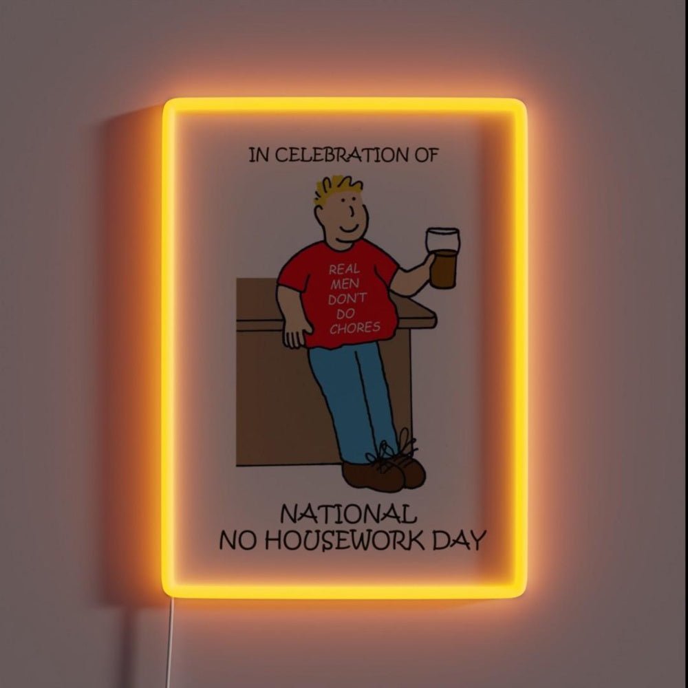 April 7th National No Housework Day Rgb Led Neon Sign - Shineneon