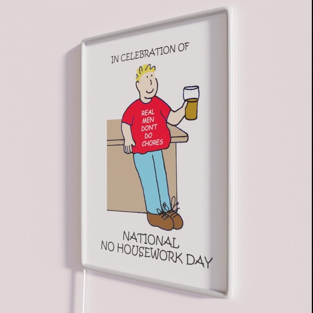 April 7th National No Housework Day Rgb Led Neon Sign - Shineneon