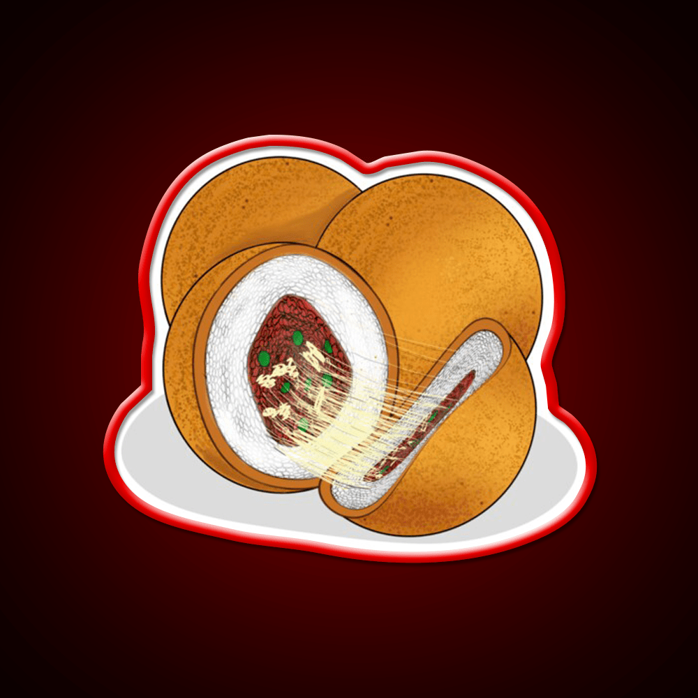 Arancini Italian Rice Ball Snack Food Led Neon Sign Rgb Color - Shineneon