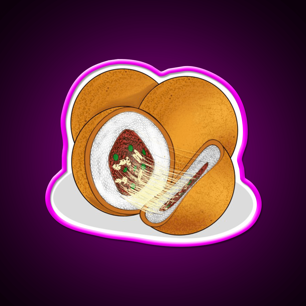 Arancini Italian Rice Ball Snack Food Led Neon Sign Rgb Color - Shineneon