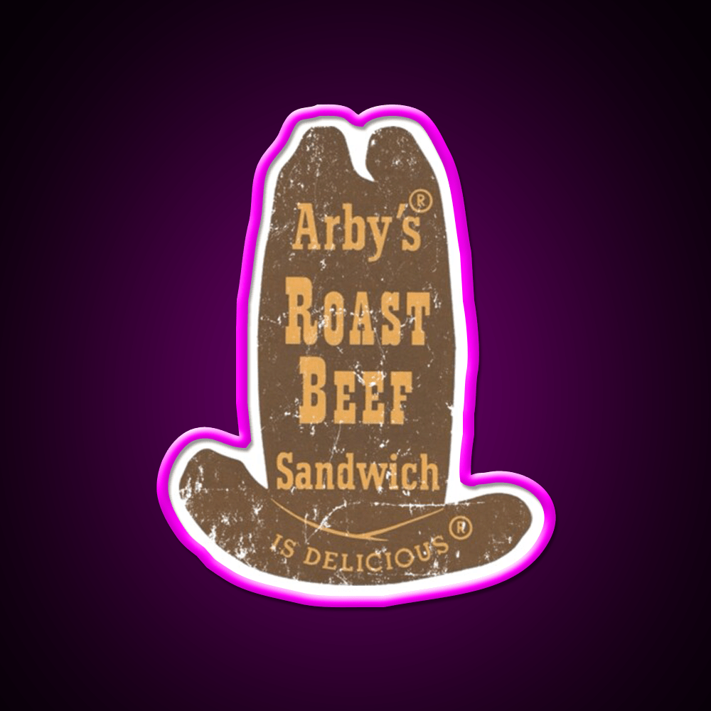Arbys Roast Beef Shirt Fast Food Led Neon Sign For Burger Place Rgb Color - Shineneon