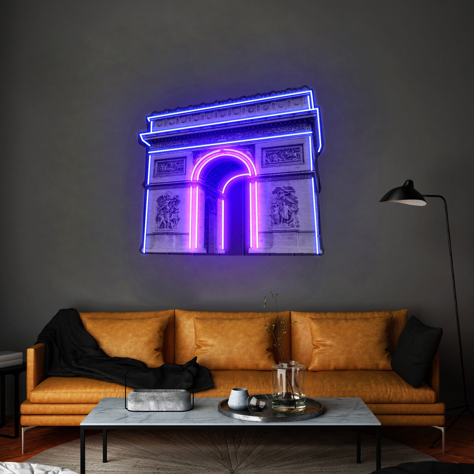 Arc De Triomphe Led Neon Acrylic Artwork For Sale