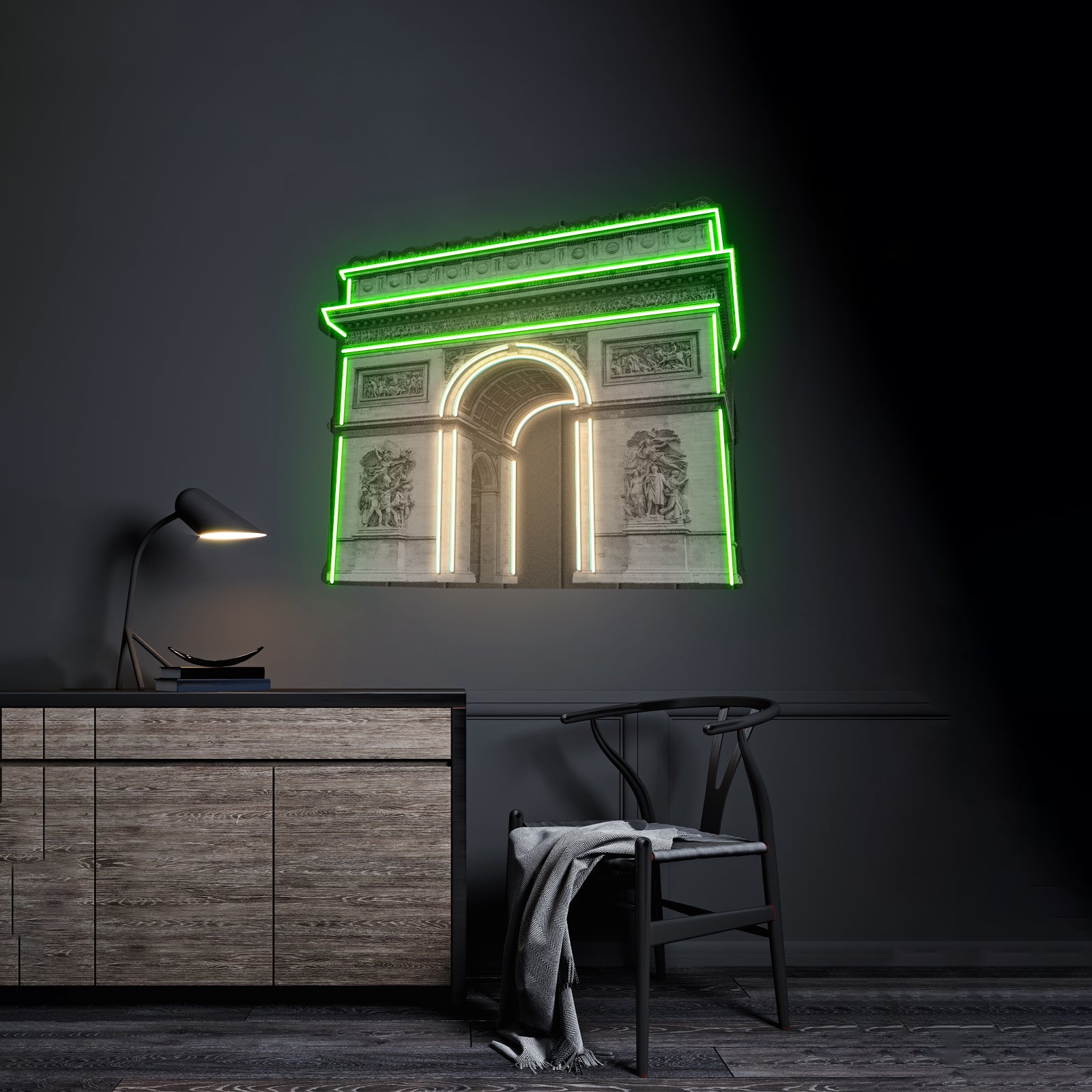 Arc De Triomphe Led Neon Acrylic Artwork For Sale