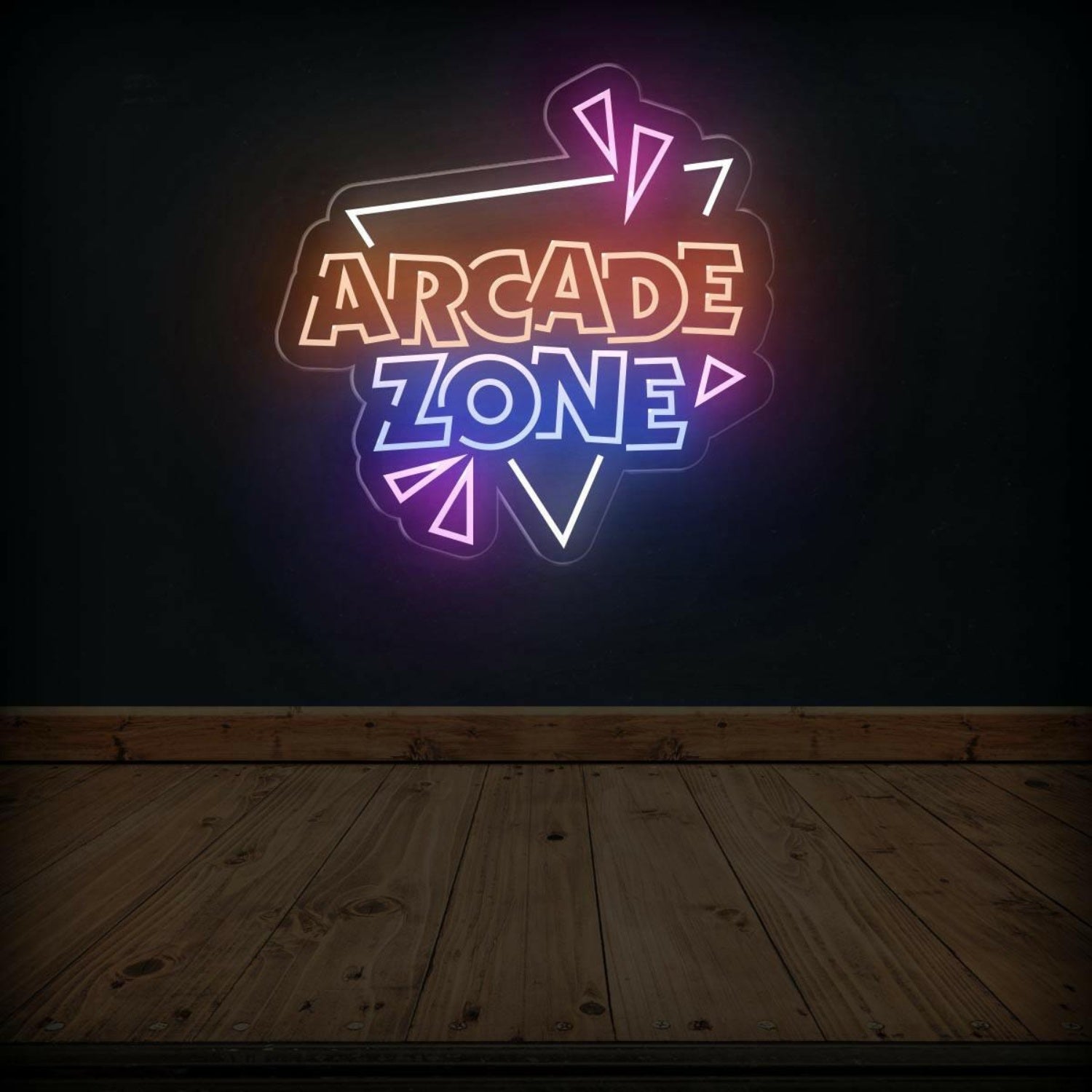 Arcade Zone Retro Multicolor Led Neon Sign For Game Rooms And Bars | Shineneon