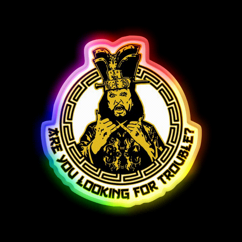 Are You Looking For Trouble Lts Asian Cultural Led Neon Sign Rgb Color - LED neon sign close-up detail
