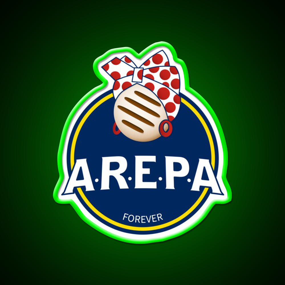 Arepa Lovers Forever Venezuela Fast Food Led Neon Sign For Burger Place Rgb Color
