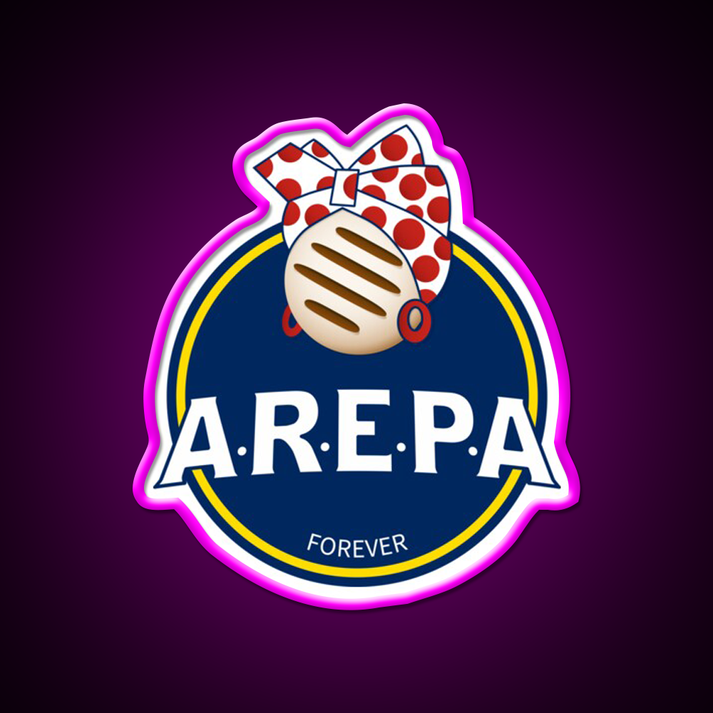 Arepa Lovers Forever Venezuela Fast Food Led Neon Sign For Burger Place Rgb Color