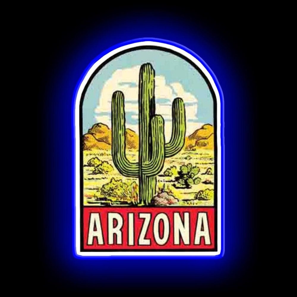 Arizona Vintage Travel Decal Neon Sign - Shineneon