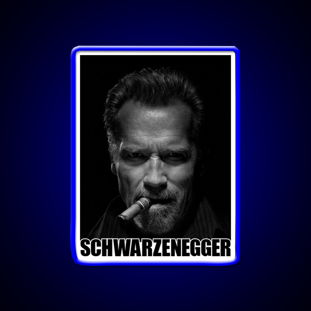 Arnold Schwarzenegger Cigar Gym Fitness Led Neon Sign Rgb Color