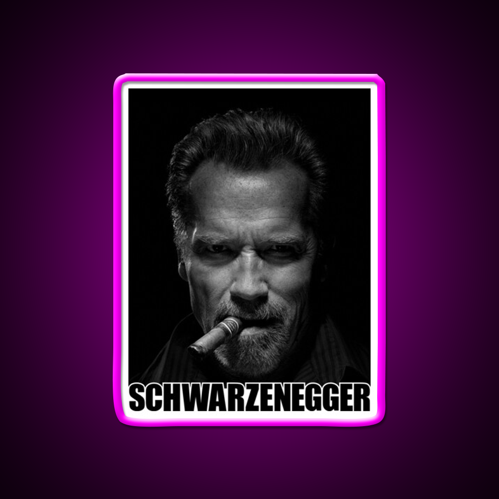 Arnold Schwarzenegger Cigar Gym Fitness Led Neon Sign Rgb Color
