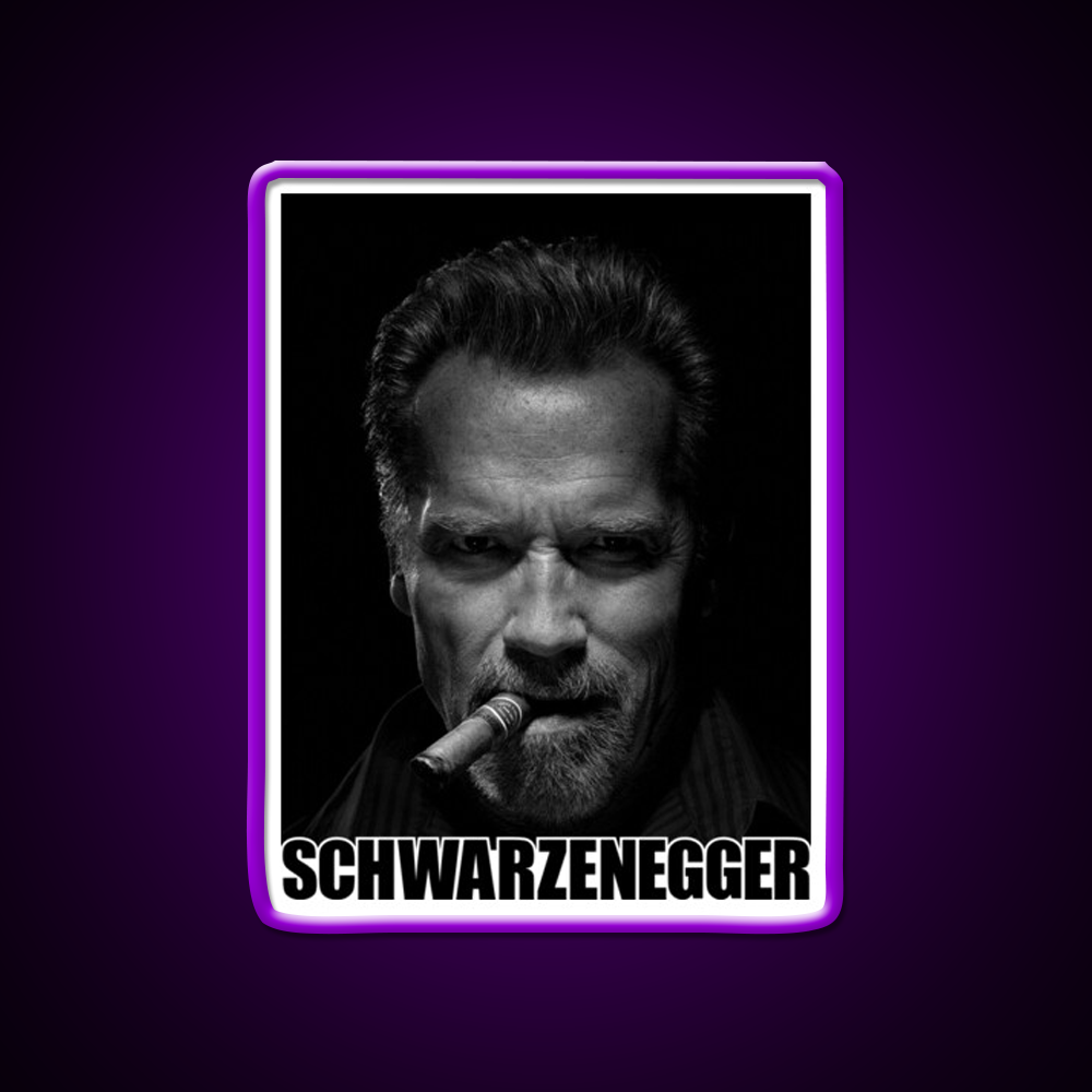 Arnold Schwarzenegger Cigar Gym Fitness Led Neon Sign Rgb Color