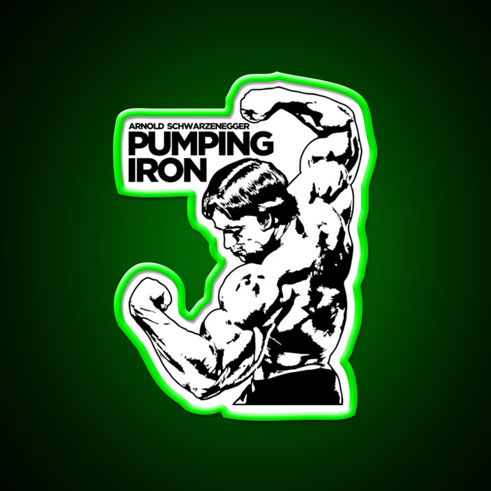 Arnold Schwarzenegger Classic Pumping Iron Gym Fitness Led Neon Sign Rgb Color