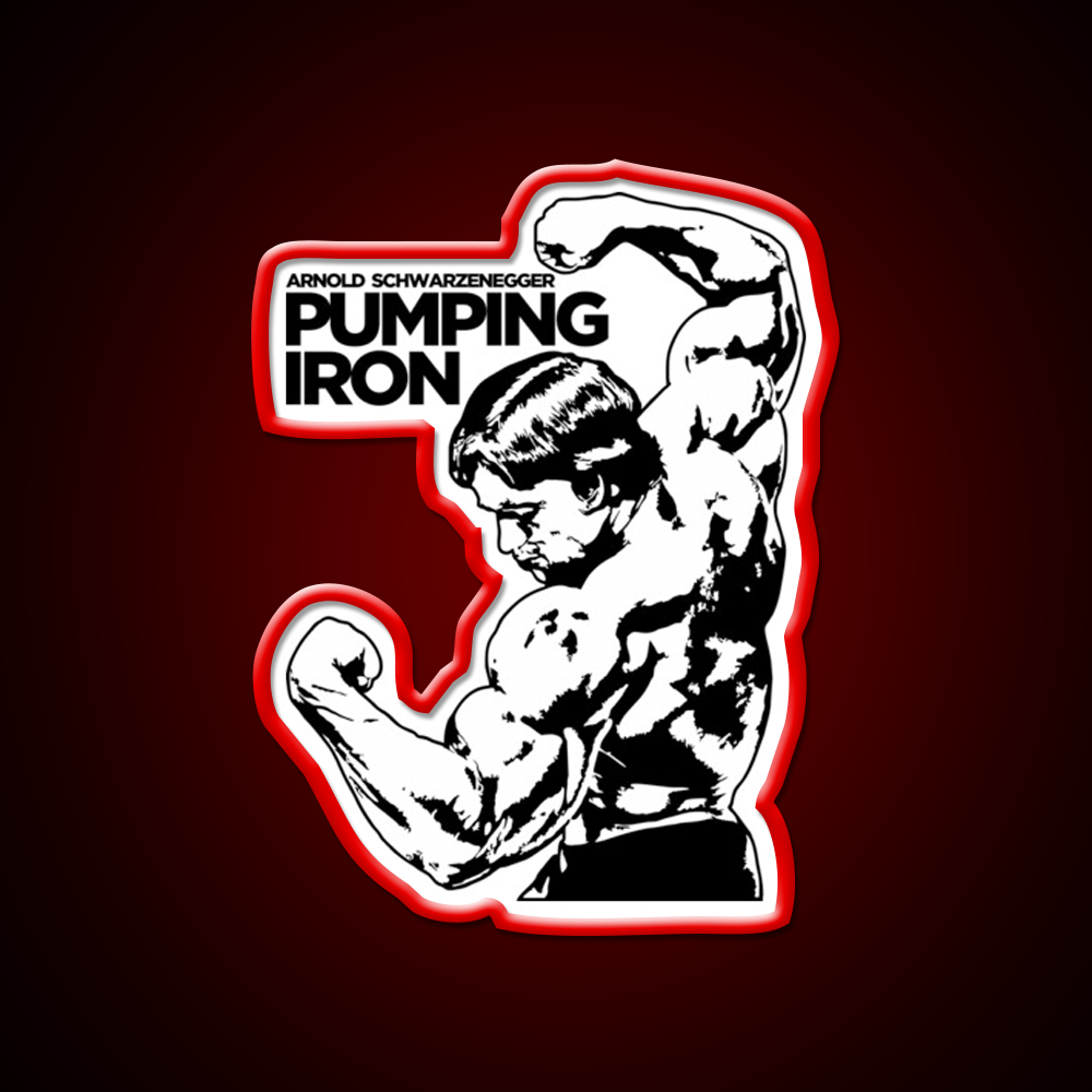 Arnold Schwarzenegger Classic Pumping Iron Gym Fitness Led Neon Sign Rgb Color