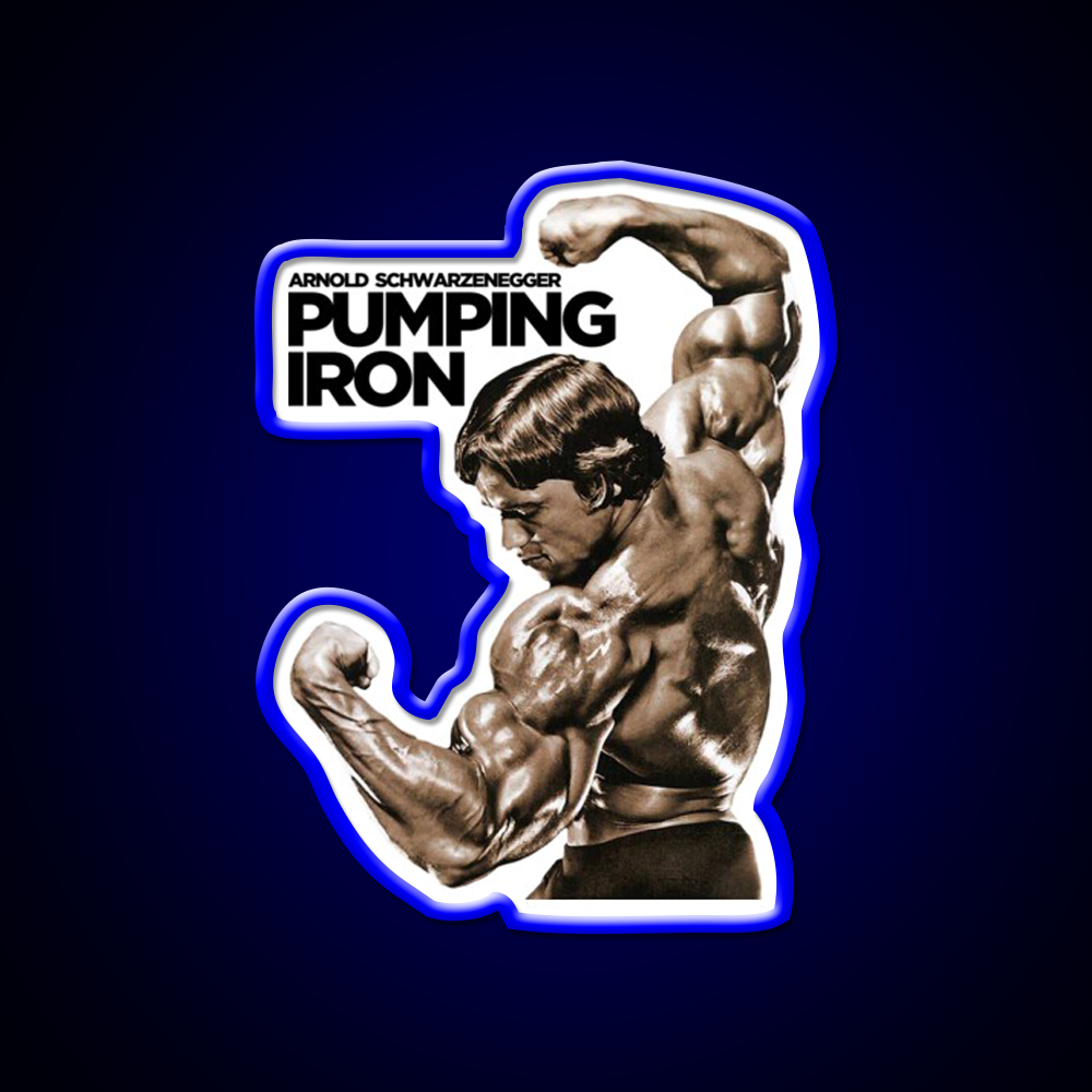 Arnold Schwarzenegger Classic Pumping Iron Man Gym Fitness Led Neon Sign Rgb Color