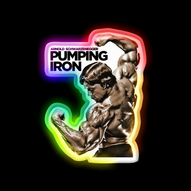 Arnold Schwarzenegger Classic Pumping Iron Man Gym Fitness Led Neon Sign Rgb Color