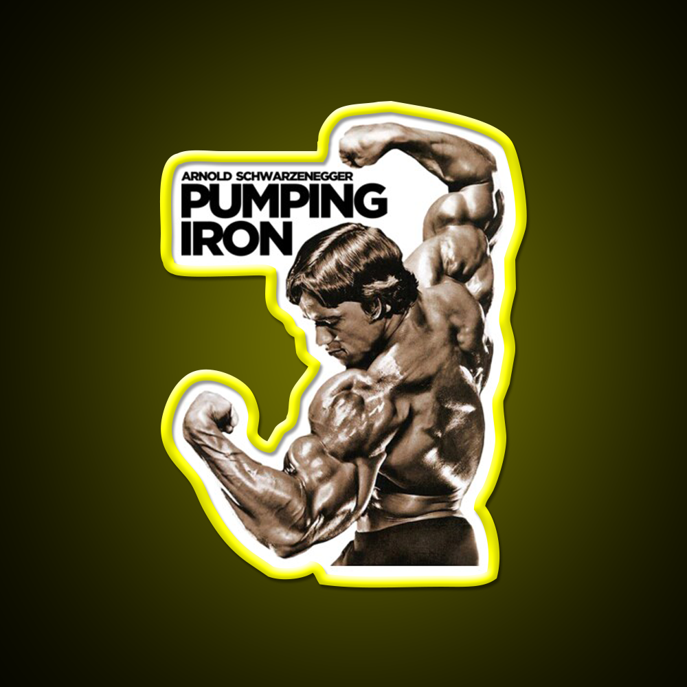 Arnold Schwarzenegger Classic Pumping Iron Man Gym Fitness Led Neon Sign Rgb Color