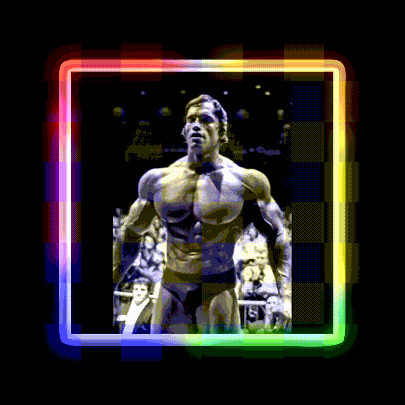 Arnold Schwarzenegger Gym Fitness Led Neon Sign Rgb Color