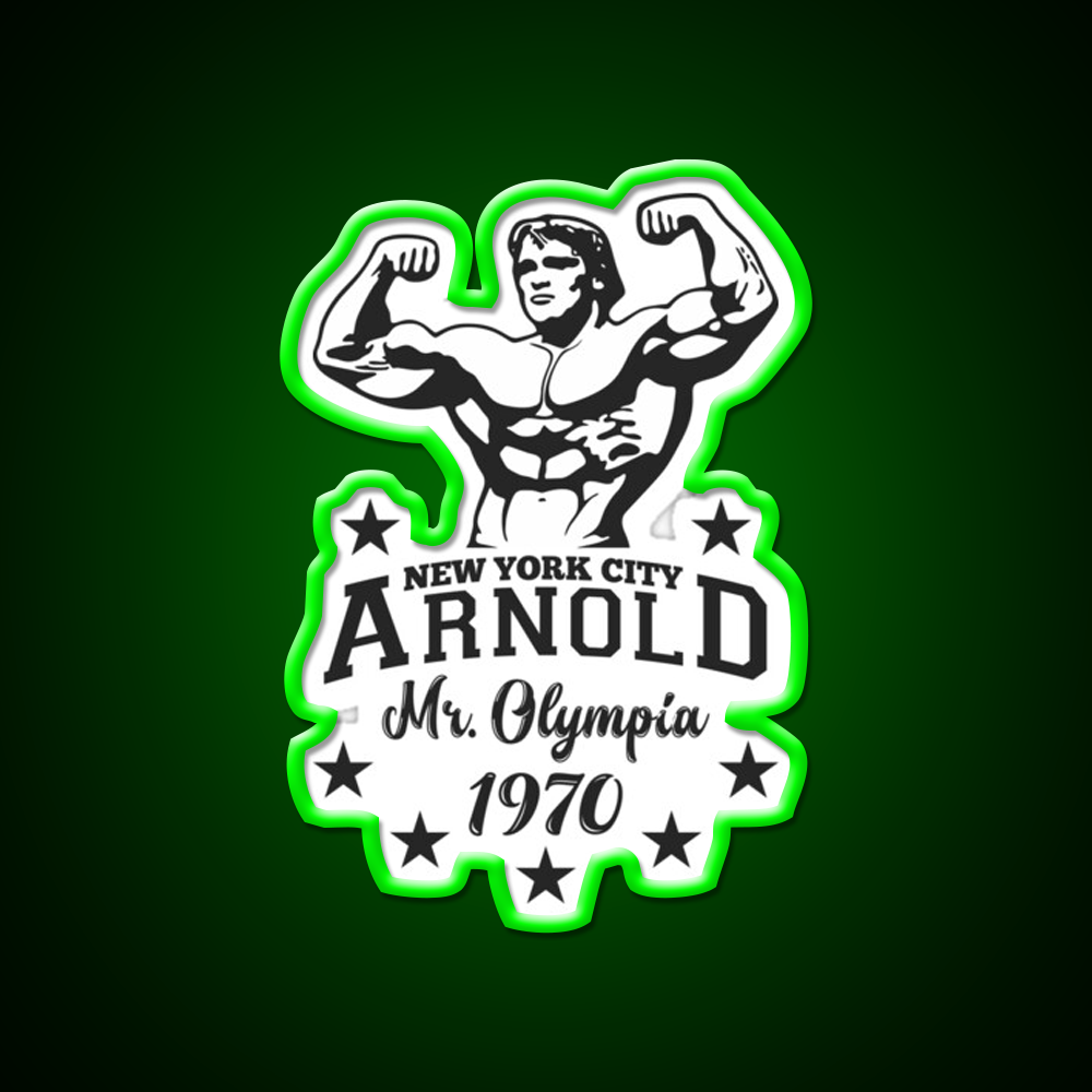 Arnold Schwarzenegger Mr Olympia Gym Fitness Led Neon Sign Rgb Color