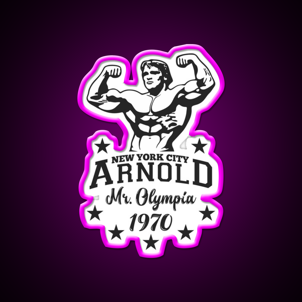 Arnold Schwarzenegger Mr Olympia Gym Fitness Led Neon Sign Rgb Color