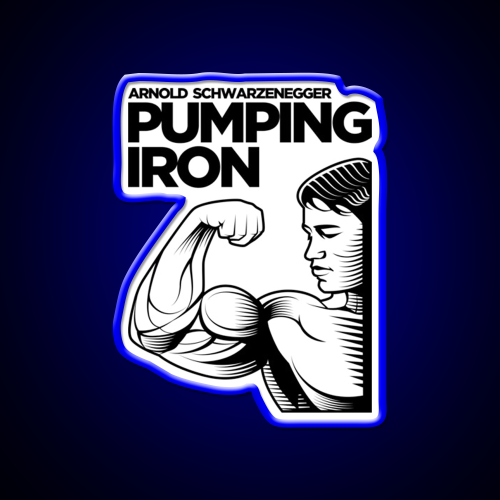 Arnold Schwarzenegger Pumping Iron Bodybuilding Gym Fitness Led Neon Sign Rgb Color