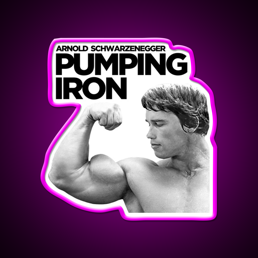Arnold Schwarzenegger Pumping Iron Gym Fitness Led Neon Sign Rgb Color