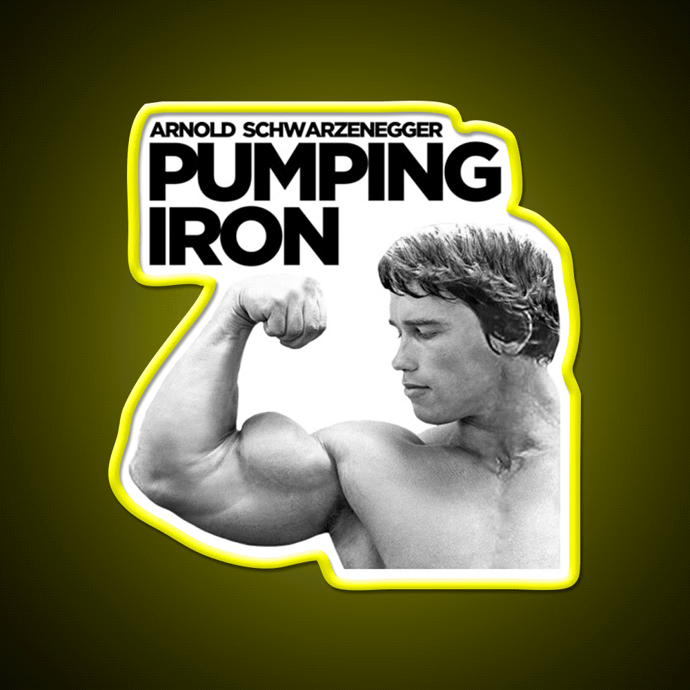 Arnold Schwarzenegger Pumping Iron Gym Fitness Led Neon Sign Rgb Color