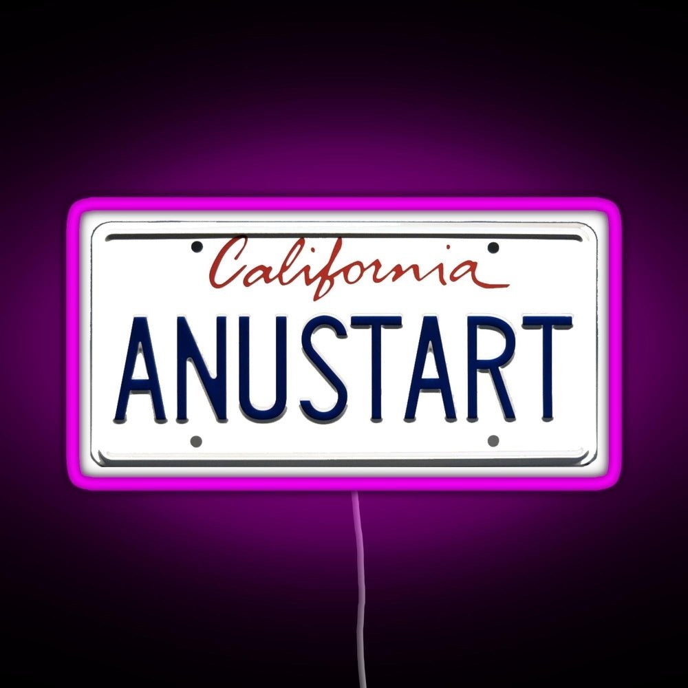 Arrested Development Tobias Vanity Plate Rgb Neon Sign - Shineneon