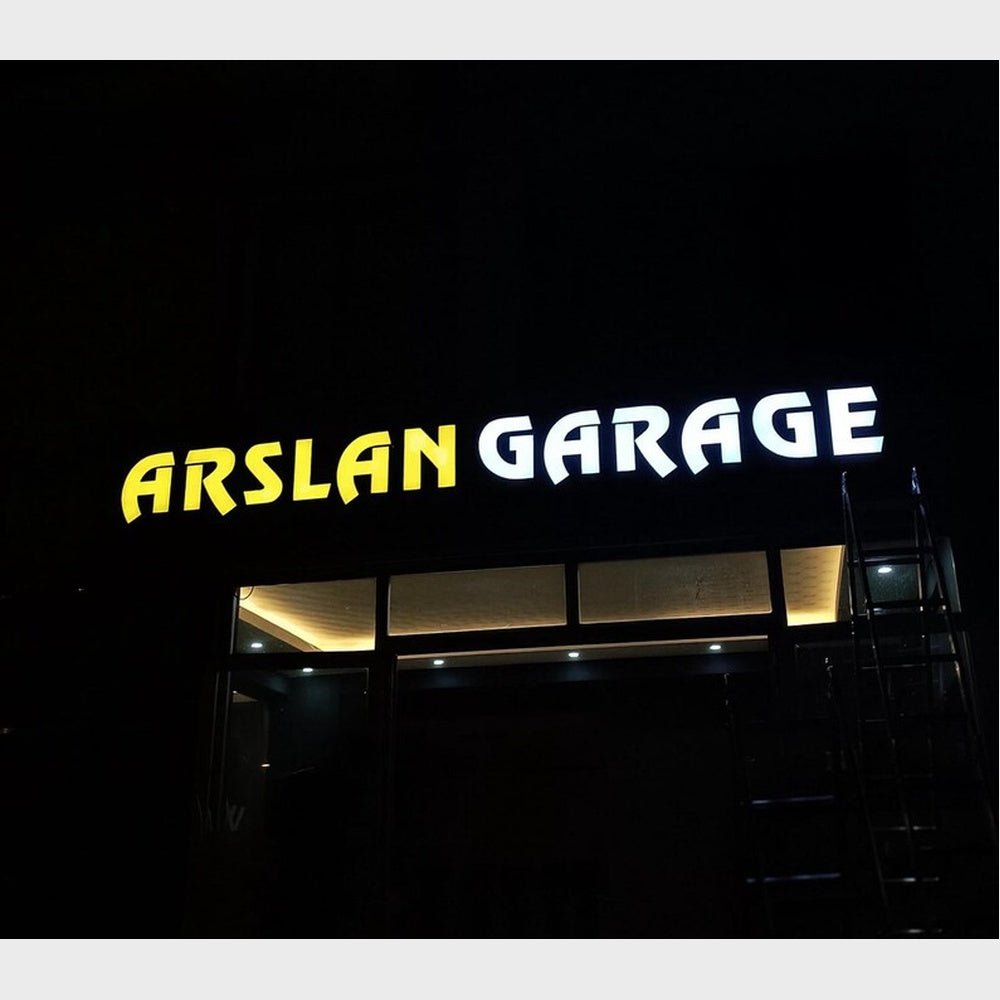 Arslan Garage 3D Frontlit Channel Letters Led Light Sign - Shineneon