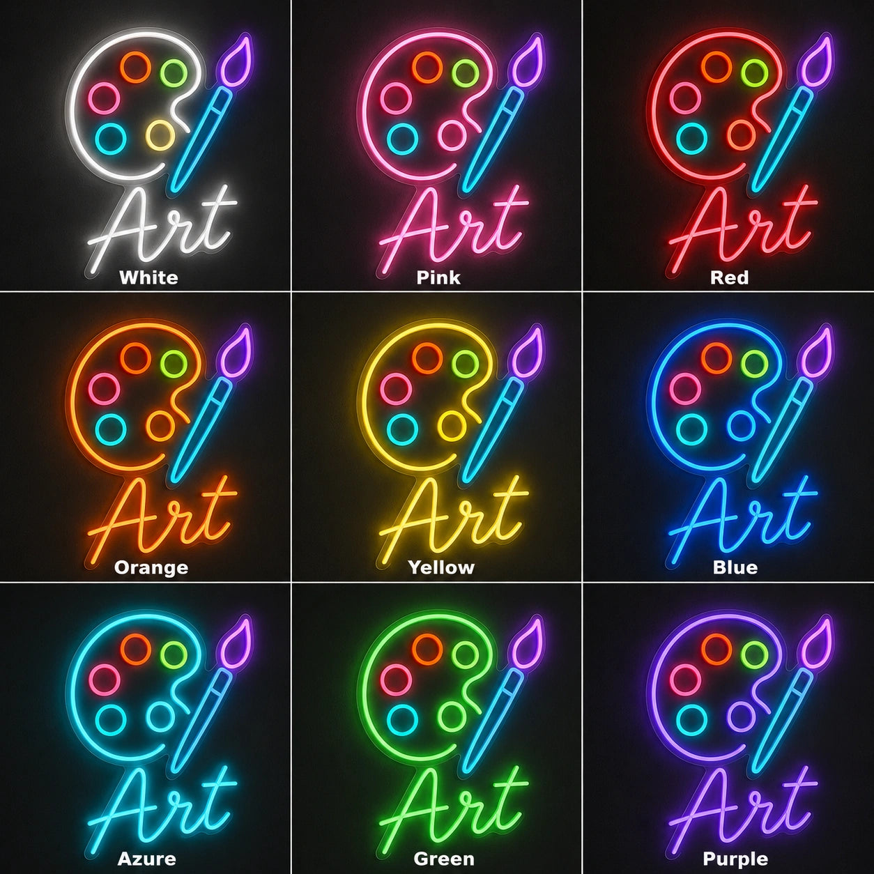 Art Palette Neon Sign LED Neon Sign color grid