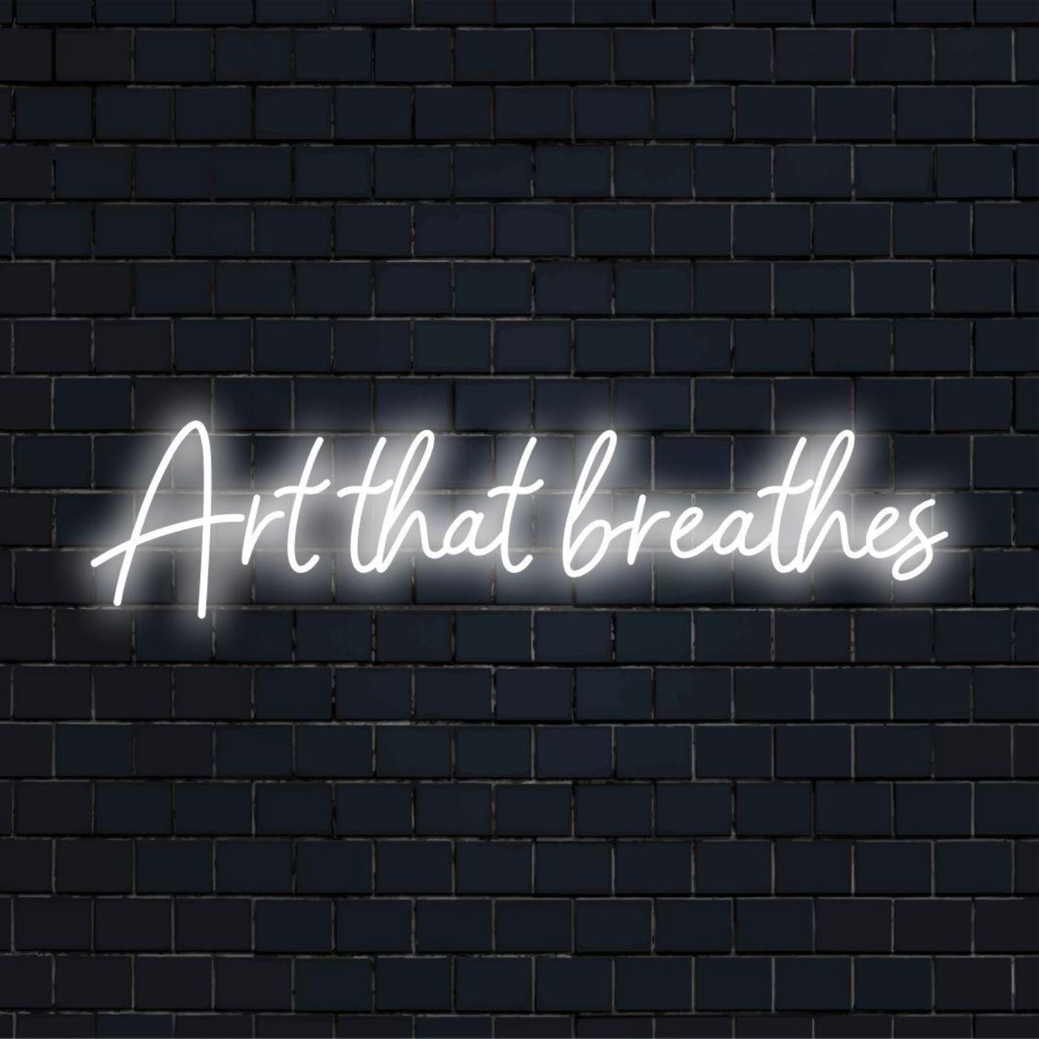 Art That Breathes White Led Neon Sign For Artistic Studio Gallery Decor | Shineneon