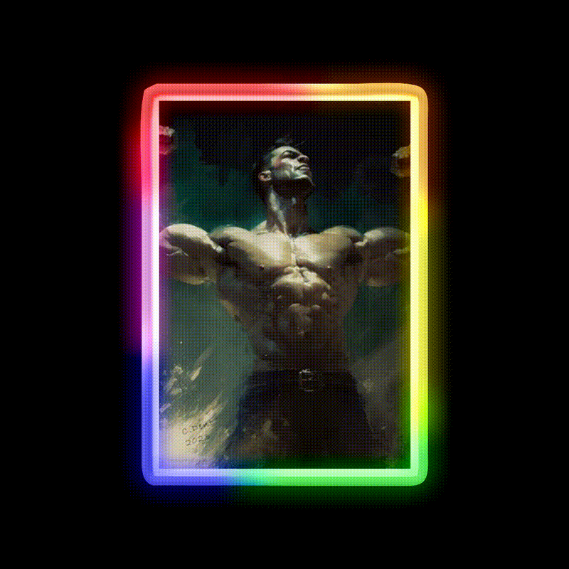 Ascension Gym Fitness Led Neon Sign Rgb Color - LED neon sign close-up detail