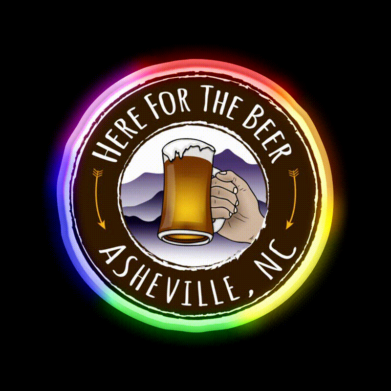 Asheville Beer Colored Beer Bar Decor Led Neon Sign Rgb Color - LED neon sign close-up detail
