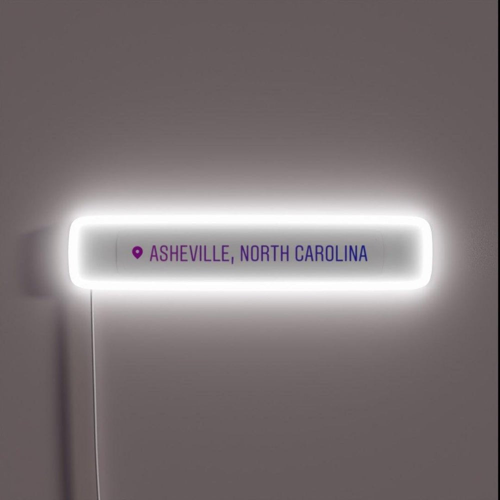 Asheville Location Tag Rgb Led Neon Sign - Shineneon