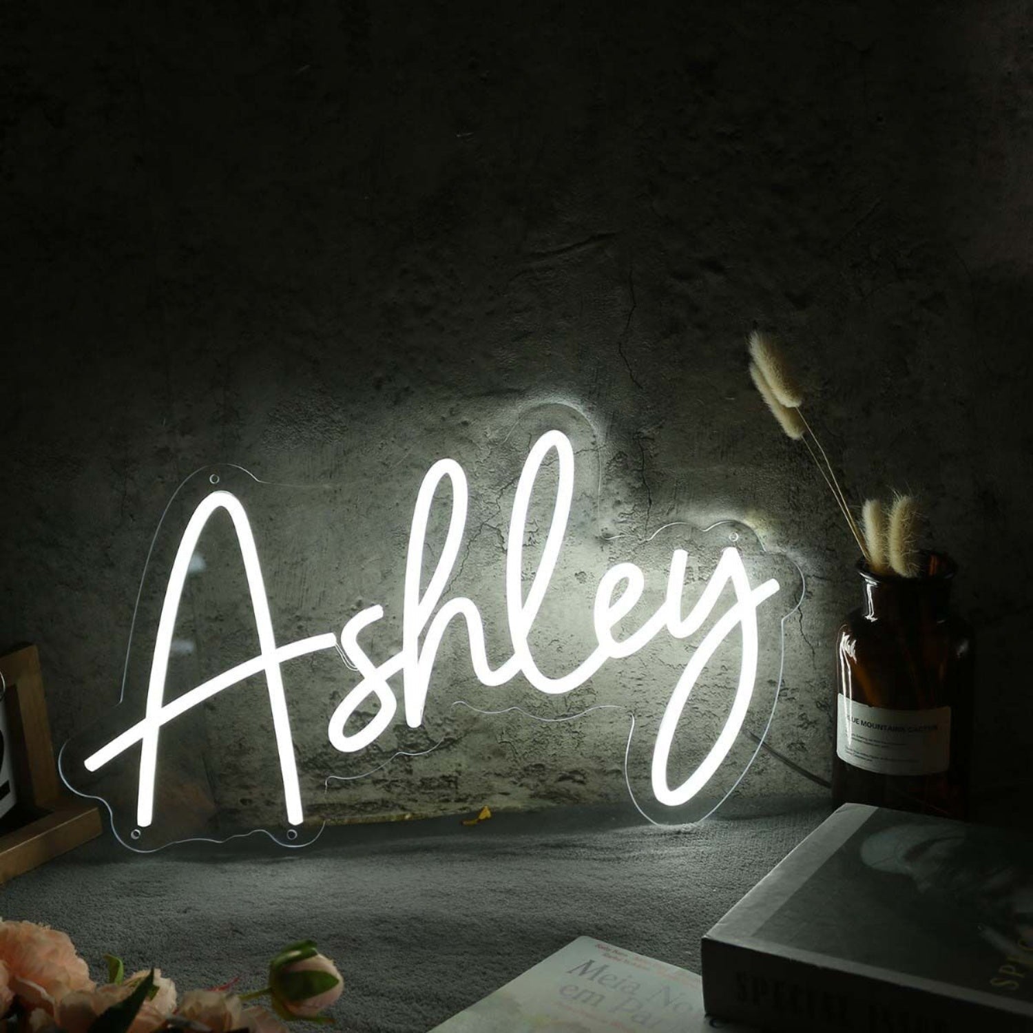 Ashley White Name Led Neon Sign - Shineneon