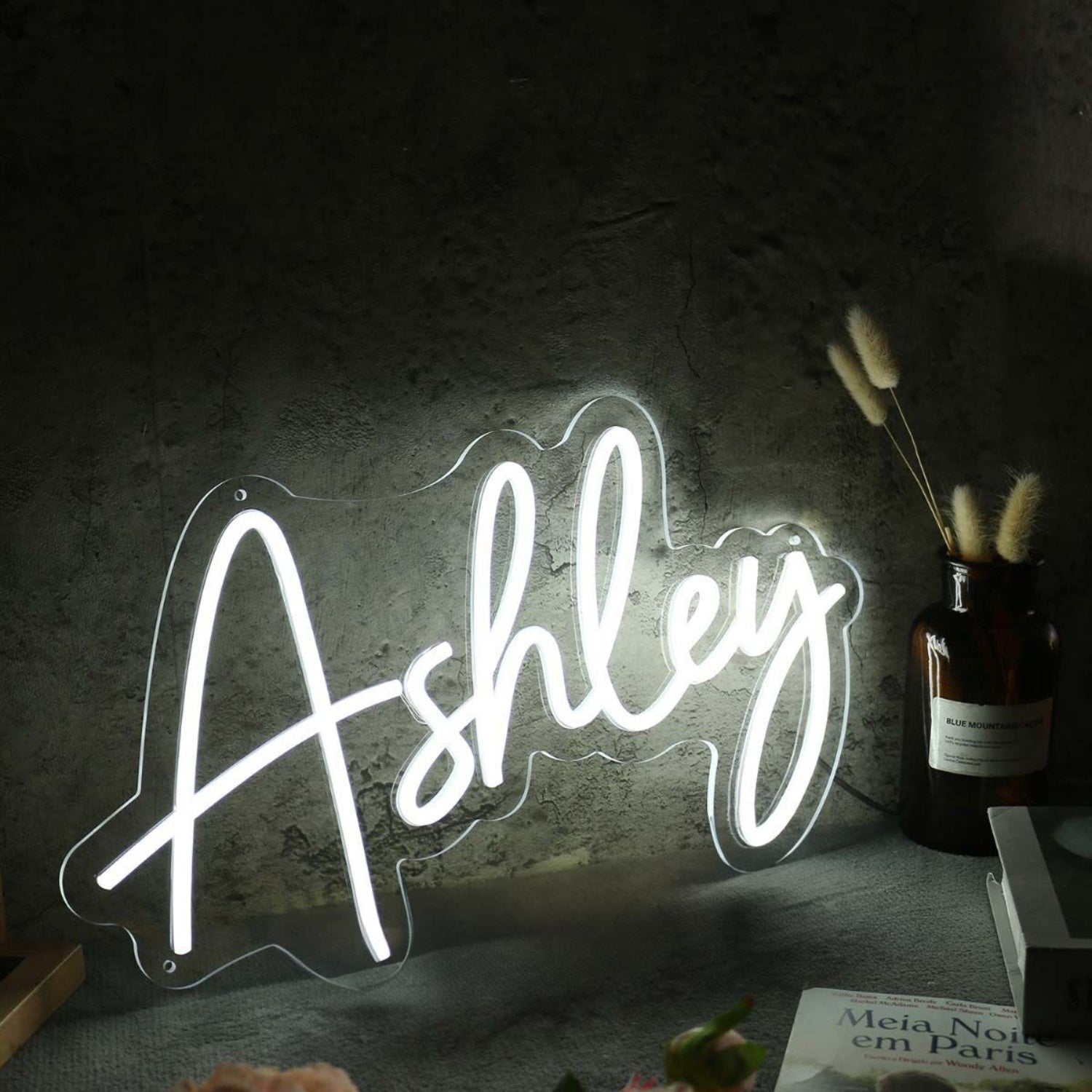 Ashley White Name Led Neon Sign - Shineneon