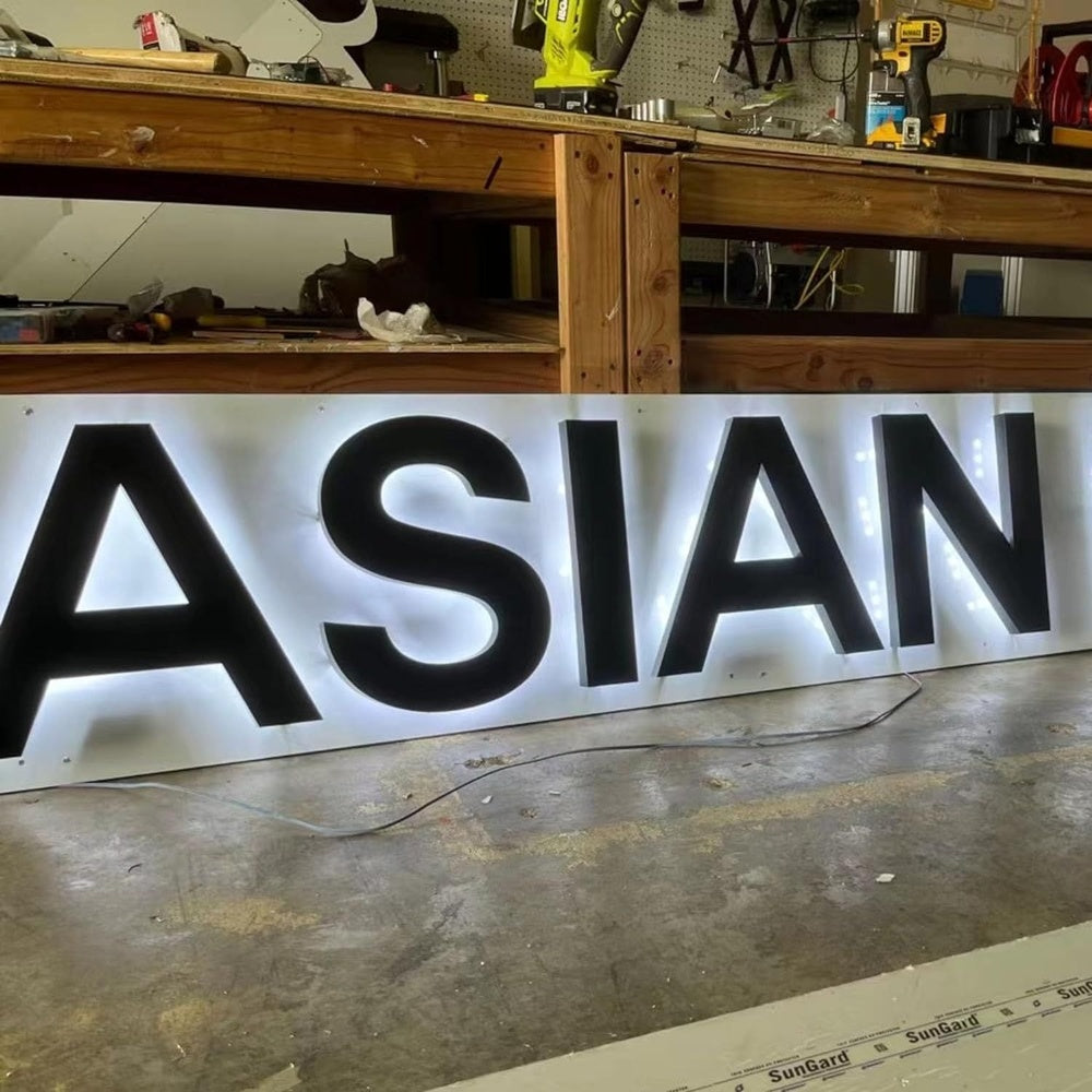 Asian 3D Backlit Channel Letters Led Light Sign